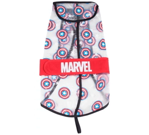 Piloto Lluvia Impermeable Ajustable Perro Avengers Capit&aacute;n America Marvel TALLE L
