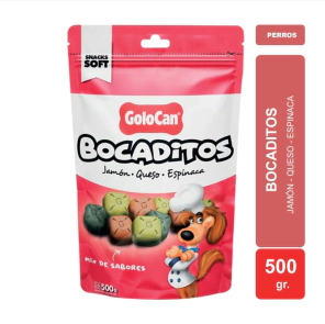 Golosina Golocan Bocadito sabor  Jam&oacute;n Queso y Espinaca x 500gr