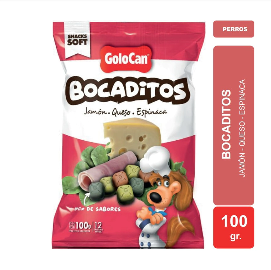 Golosina Golocan Bocadito sabor  Jam�n Queso y Espinaca x 100gr