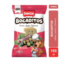 Golosina Golocan Bocadito sabor  Jam&oacute;n Queso y Espinaca x 100gr