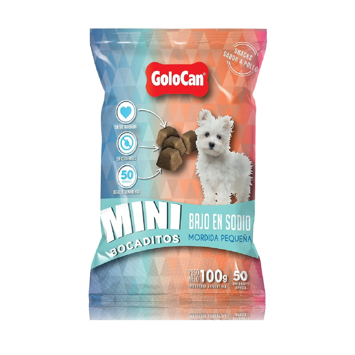 Golosina Golocan Mini Bocadito Bajo en sodio x 100gr