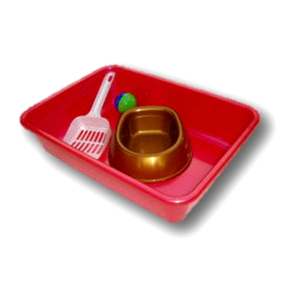 Kit Sanitario para Gatos  Bandeja Grande x 45cm Varios Colores