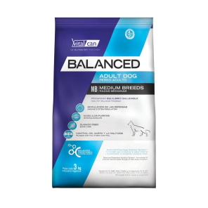 Alimento VitalCan Balanced Perro Adulto Raza Mediana x 3kg + Balanced Souffl&eacute; Perro Adulto Sabor Carne Lata x 85gr DE REGALO