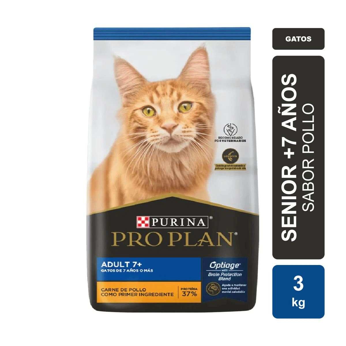 Alimento Purina Pro Plan Gato Senior +7 x 3kg