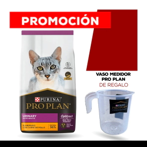Alimento Purina Pro Plan Gato Adulto Urinary x 3kg + VASO MEDIDOR PRO PLAN DE REGALO