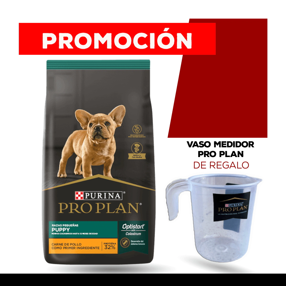 Alimento Purina Pro Plan Perro Puppy Raza Peque�a x 1kg + VASO MEDIDOR PRO PLAN DE REGALO