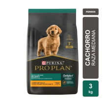 Alimento Purina Pro Plan Perro Puppy Raza Grande x 3kg + VASO MEDIDOR PRO PLAN  DE REGALO