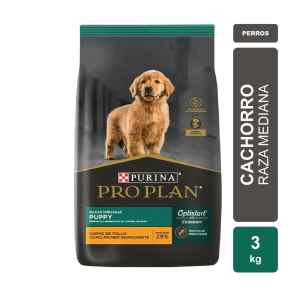 Alimento Purina Pro Plan Perro Puppy Raza Grande x 3kg + VASO MEDIDOR PRO PLAN  DE REGALO