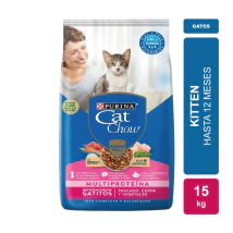 Alimento Purina Cat Chow Gatitos sabor Pescado, Carne y Vegetales x 15kg