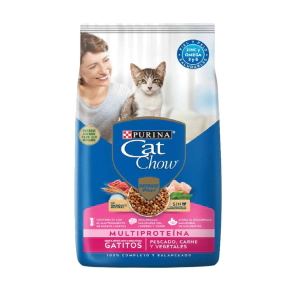Alimento Purina Cat Chow Gatitos sabor Pescado, Carne y Vegetales x 15kg