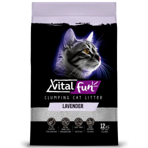 Piedra Arena Sanitaria Aglomerante Lavanda Vital Fun x 6 kg.