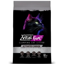 Piedra Arena Sanitaria Aglomerante Carb�n Activado Vital Fun x 12kg.