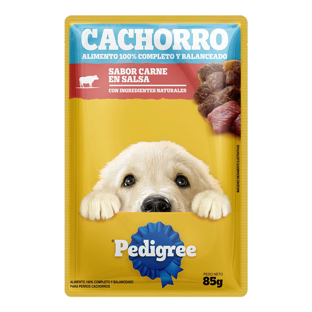 Alimento H�medo Perro Cachorro Pedigree sabor Carne Pouch x 100 Gr      