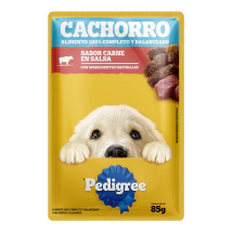 Alimento H&uacute;medo Perro Cachorro Pedigree sabor Carne Pouch x 100 Gr      