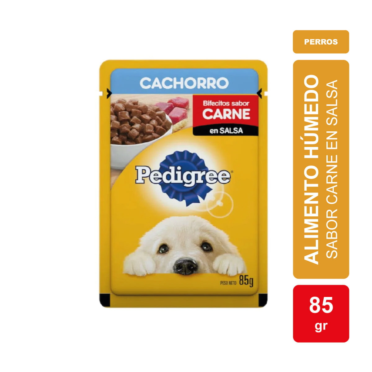 Alimento H�medo Pedigree Perro Cachorro Pouch sabor Carne en Salsa x 85gr