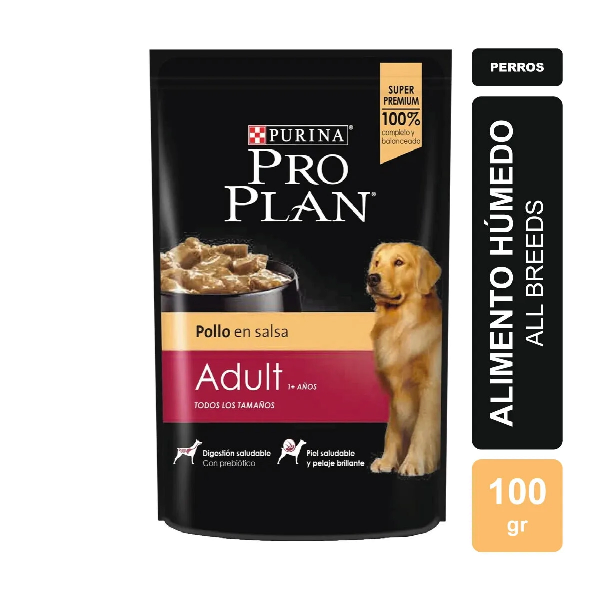 Alimento H�medo Purina Pro Plan Perro Adulto sabor Pollo pouch x 100gr