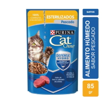 Alimento Purina Cat Chow Gato Adulto Esterilizado sabor Pescado x 85gr