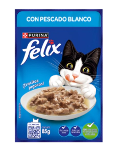 Pouch Felix Sensaciones de Pescado Blanco en Salsa Pouch x 85 gr      