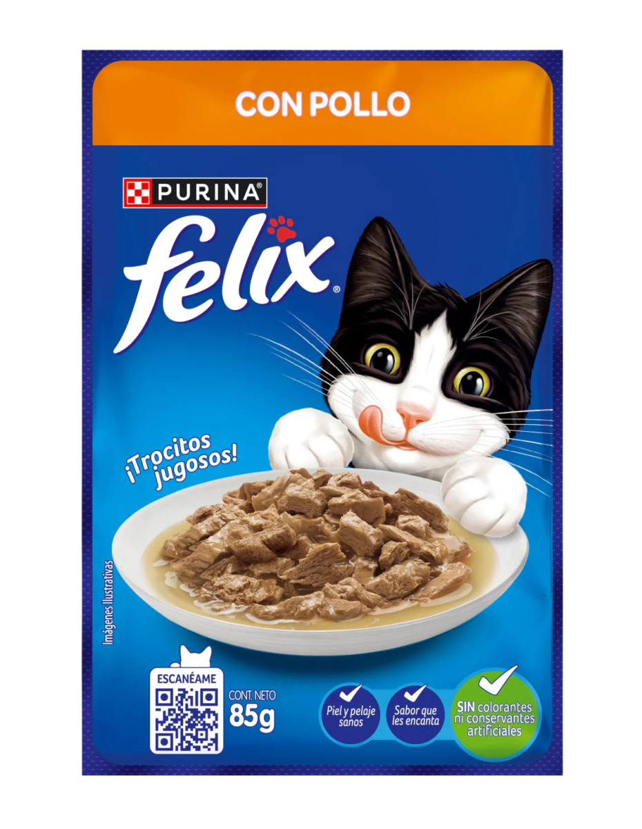 Pouch Felix Sensaciones Pollo en Salsa Pouch x 85 gr      
