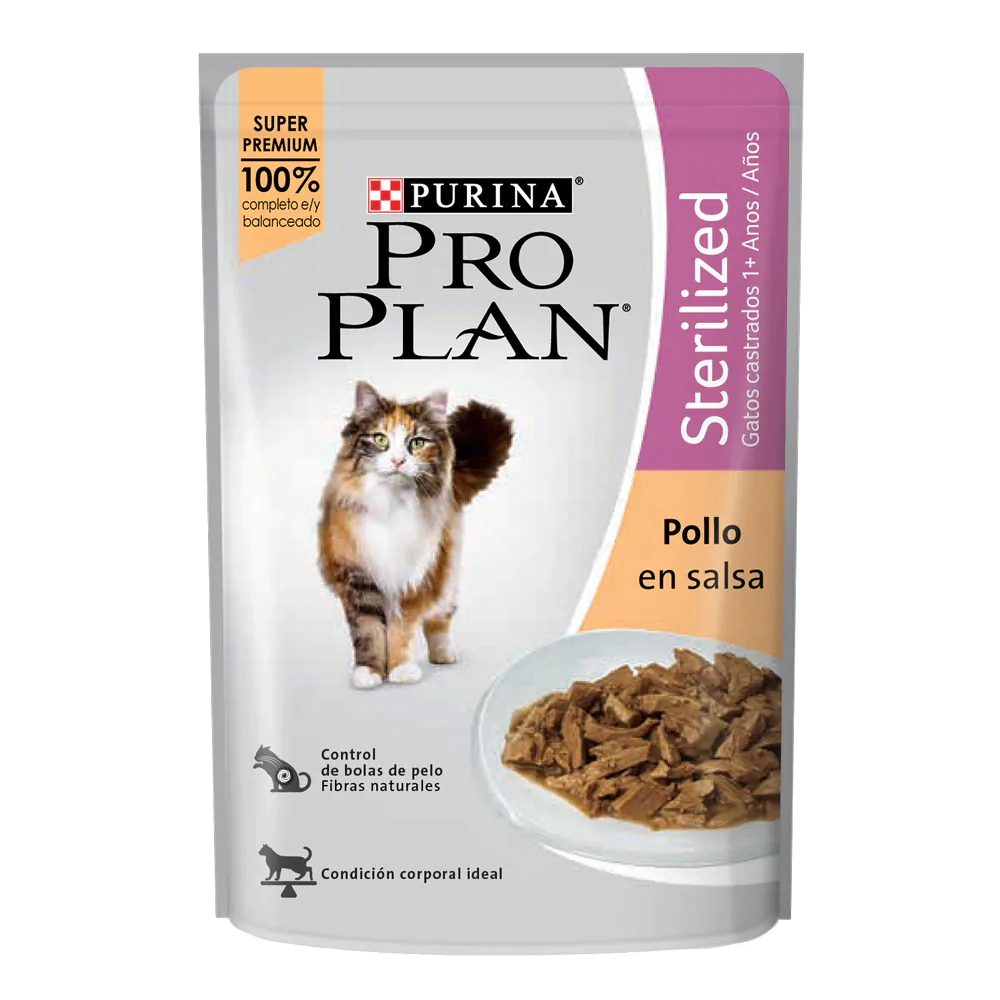 Alimento H�medo PRO PLAN Sterilized Gato Castrados Pouch x 85gr      