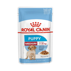 Alimento H&uacute;medo Royal Canin Perro Puppy Raza Mediana Pouch x 140gr