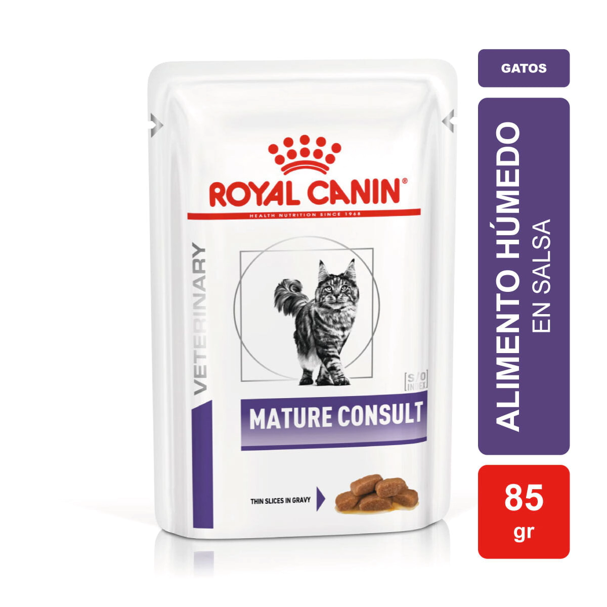 Alimento H�medo Royal Canin Gato Mature consult x 85gr