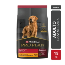 Alimento Purina Pro Plan Perro Adulto Raza Mediana x 15kg + PRETAL MEDIANO PRO PLAN DE REGALO