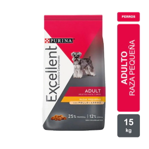 Alimento Purina Excellent Perro Adulto Raza Peque&ntilde;a sabor Pollo y Arroz x 15kg
