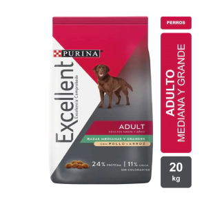 Alimento Purina Excellent Perro Adulto Raza Mediana Grande x 20 kg