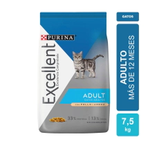 Alimento Purina Excellent Gato Adulto sabor Pollo x 7,5kg