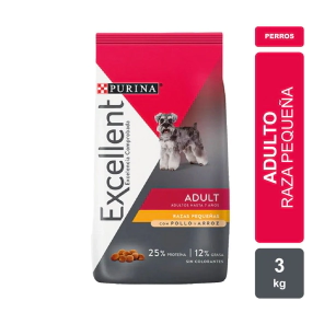 Alimento Purina Excellent Perro Adulto Raza Peque&ntilde;a sabor Pollo x 3kg