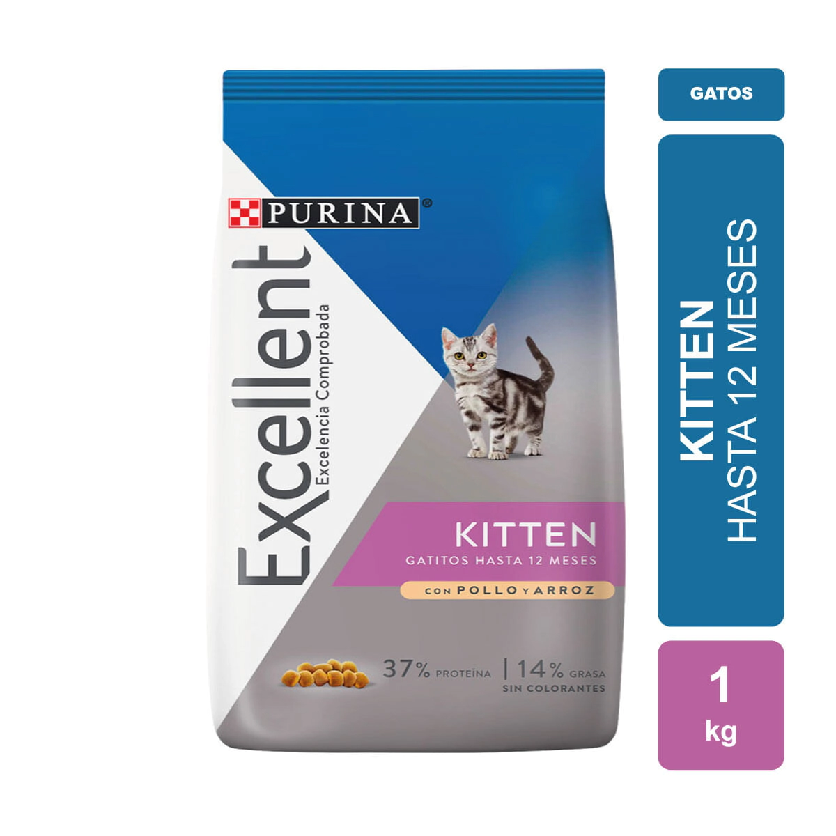 Alimento Purina Excellent Gato Kitten sabor Pollo x 1kg