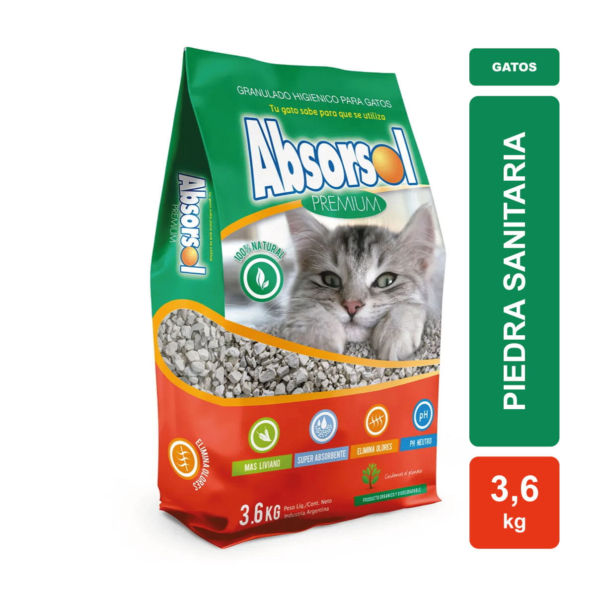 Piedra Sanitaria Absorsol Premium x 3,6kg