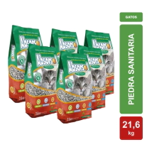 -COMBO- Piedra Sanitaria Absorsol Premium x 21,6kg. Pack x 6 UNIDADES de 3,6kg. C/U