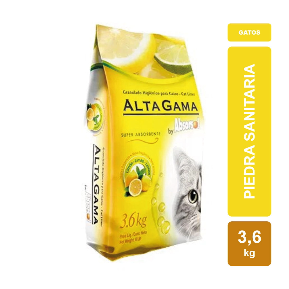 Piedras Sanitarias Absorsol Alta Gama Lim�n 3.6 kg