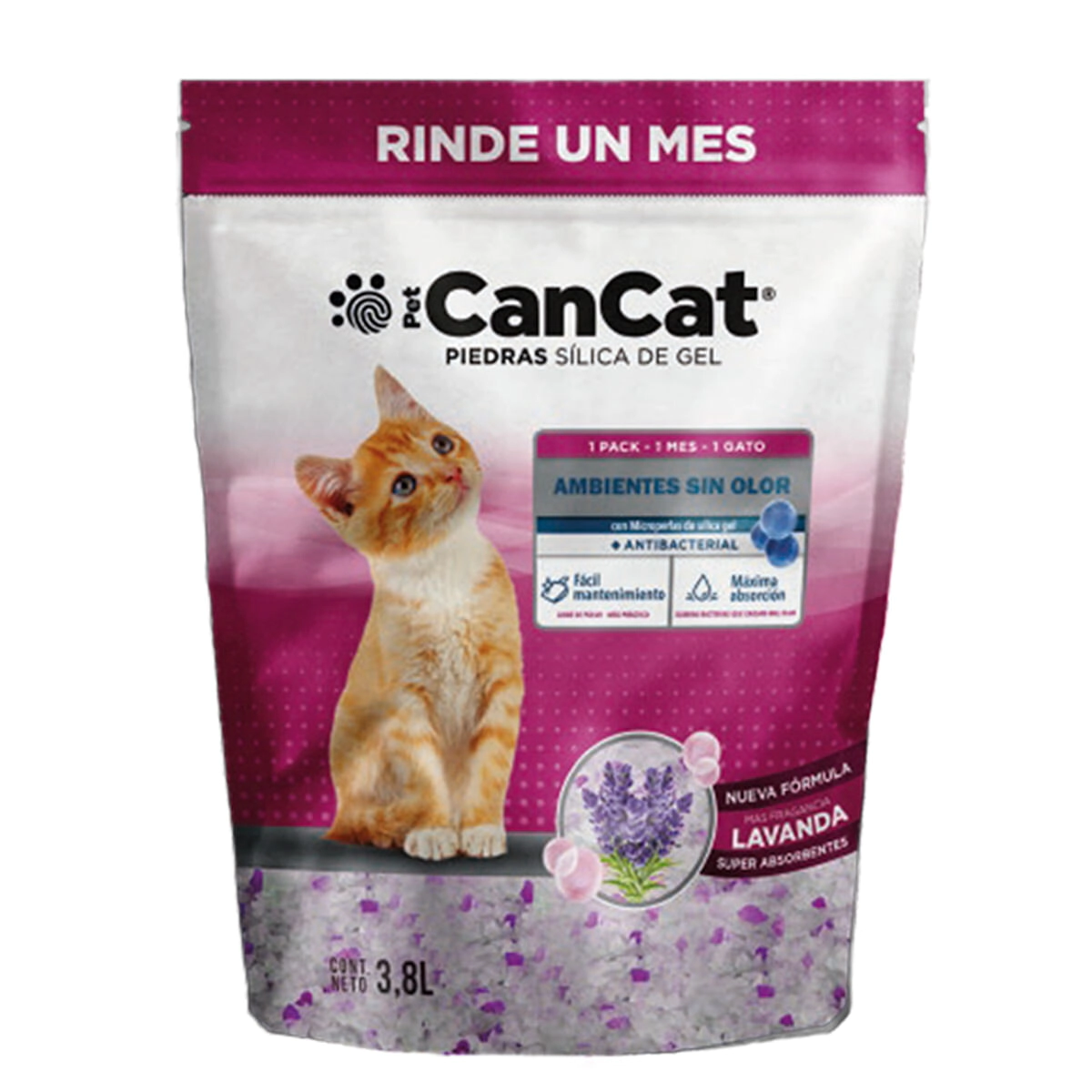 Piedra Sanitaria Silica CanCat Lavanda x 3.8lt