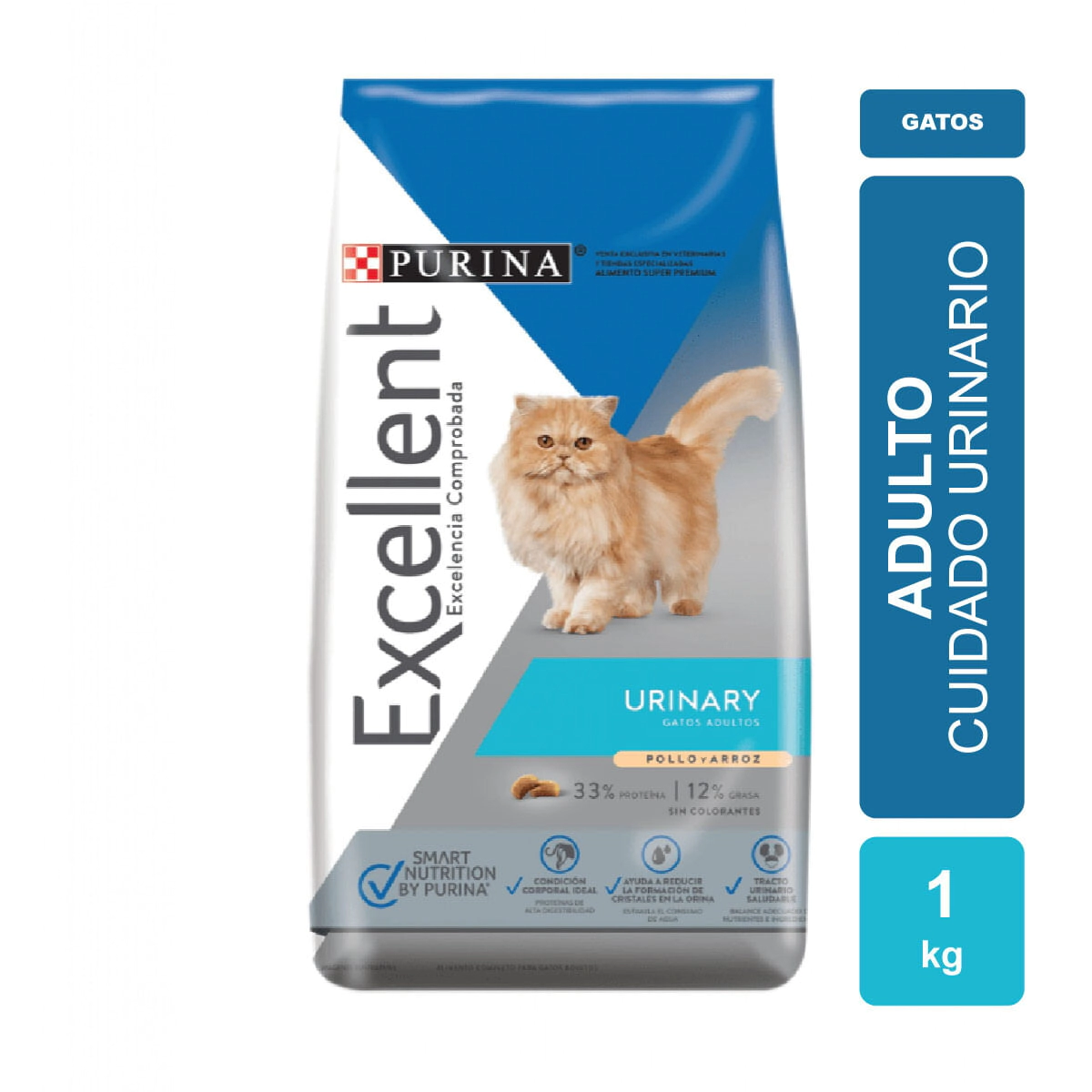 Alimento Purina Excellent Gato Adulto Urinary sabor Pollo x 1kg