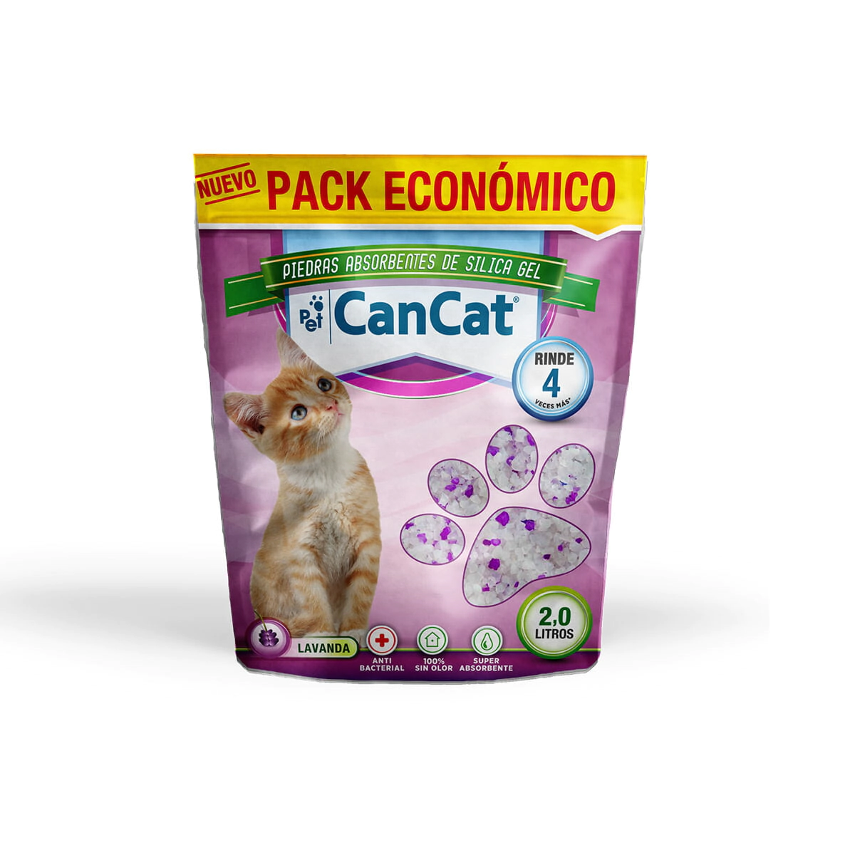 Piedra Sanitaria Silica CanCat Lavanda x 2lt