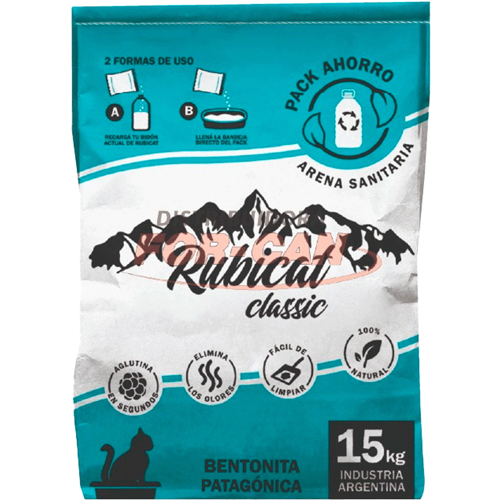 Arena Sanitaria Rubicat Classica Pack Familiar x 15kg