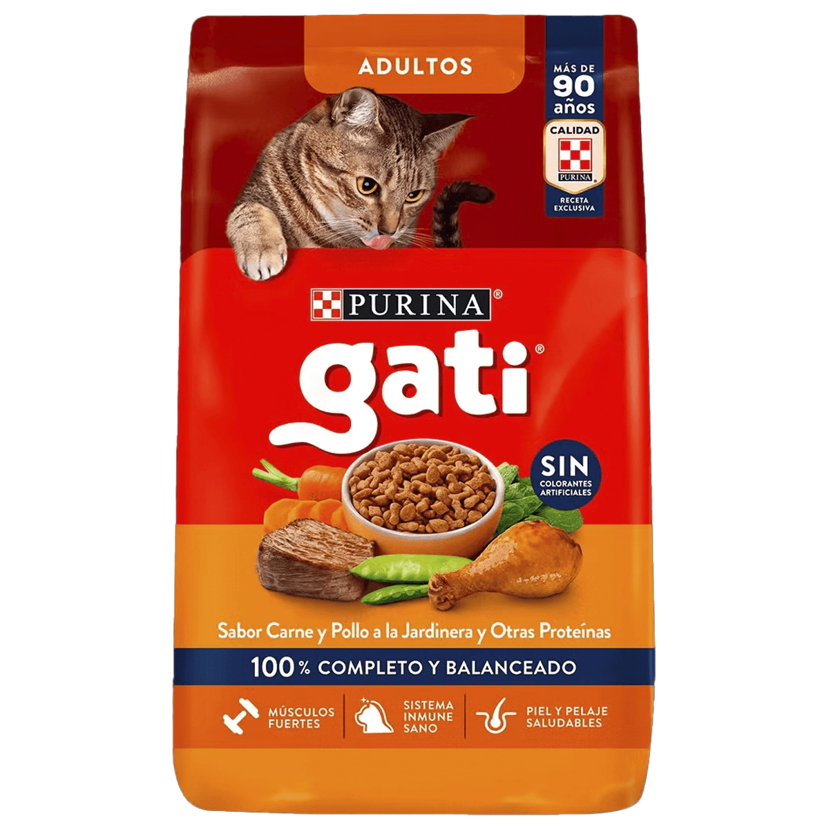 Alimento Purina Gati Adulto sabor Carne y Pollo x 15kg