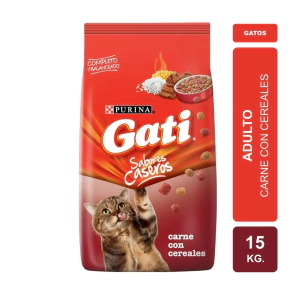 Alimento Purina Gati Adulto sabor Carne con Cereales x 15kg