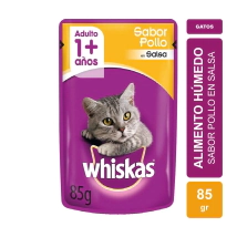 Alimento Whiskas Gato Adulto Sobre sabor Pollo en Salsa x 85gr