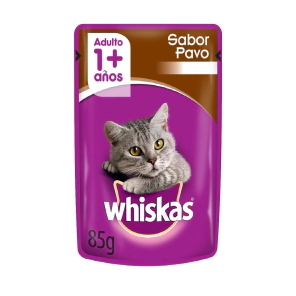 Alimento Whiskas Gato Adulto Sobre sabor Pavo en Salsa x 85gr