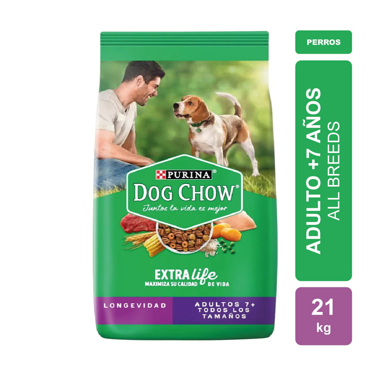 Alimento Purina Dog Chow Adulto 7+ Longevidad Todos los tama�os x 21kg