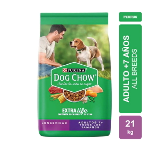 Alimento Purina Dog Chow Adulto 7+ Longevidad Todos los tama&ntilde;os x 21kg