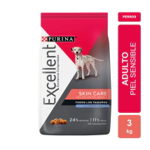 Alimento Purina Excellent Perro Adulto Skin Care sabor Cordero x 3kg + VASO T�RMICO PETBA DE REGALO